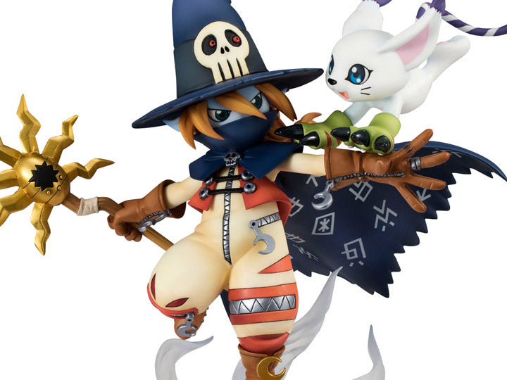Digimon Wizarmon and Tailmon G.E.M. Series Statue