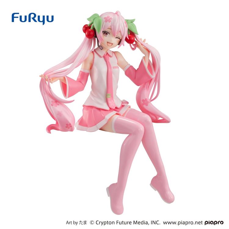 Vocaloid Sakura Miku Winking Version Noodle Stopper Statue