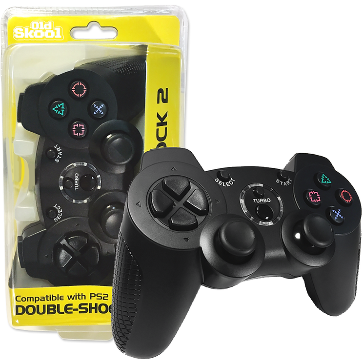 Double-Shock PS2 Controller Wireless - Black