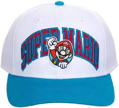 Cap Mario Fist Up Blue and White