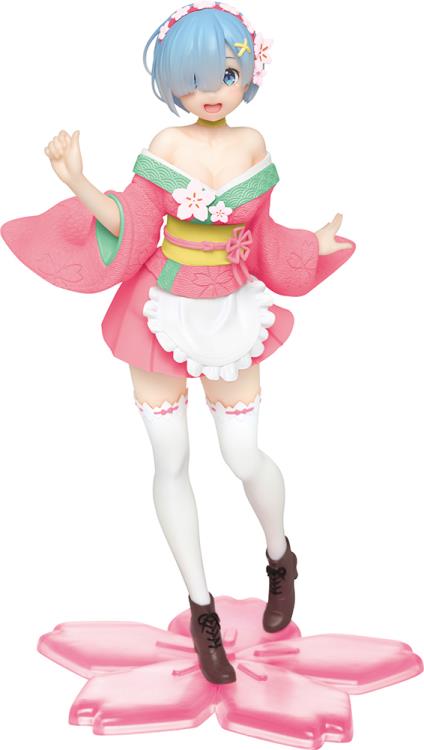 Re:Zero Starting Life in Another World Rem Sakura Version Renewal Edition Precious Statue